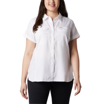 Columbia Ženske Košulje - Silver Ridge Lite Short Sleeve Plus Size Bijele | RTNU-26589
